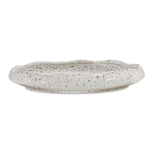 Uttermost Stardust Ripple Indoor-Outdoor White Bowl - White