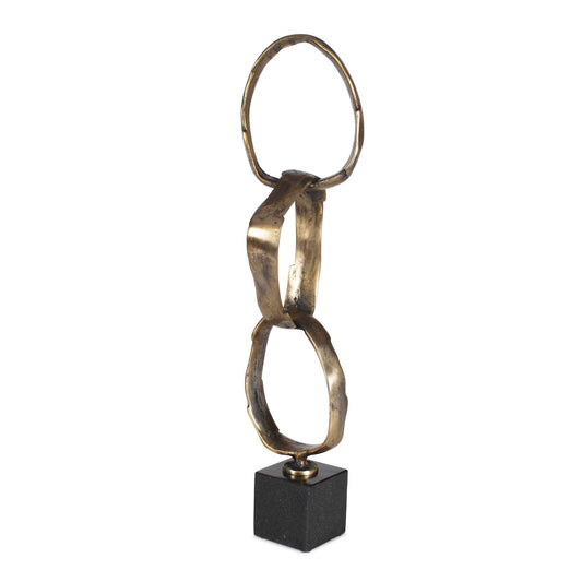Uttermost Loopform Brass Ring Sculpture - Black,Brass