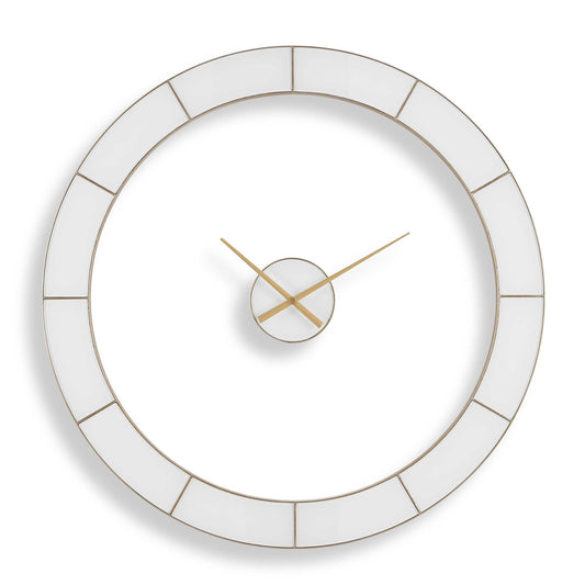 Uttermost Ivory Halo Minimalist Wall Clock - Gold,White