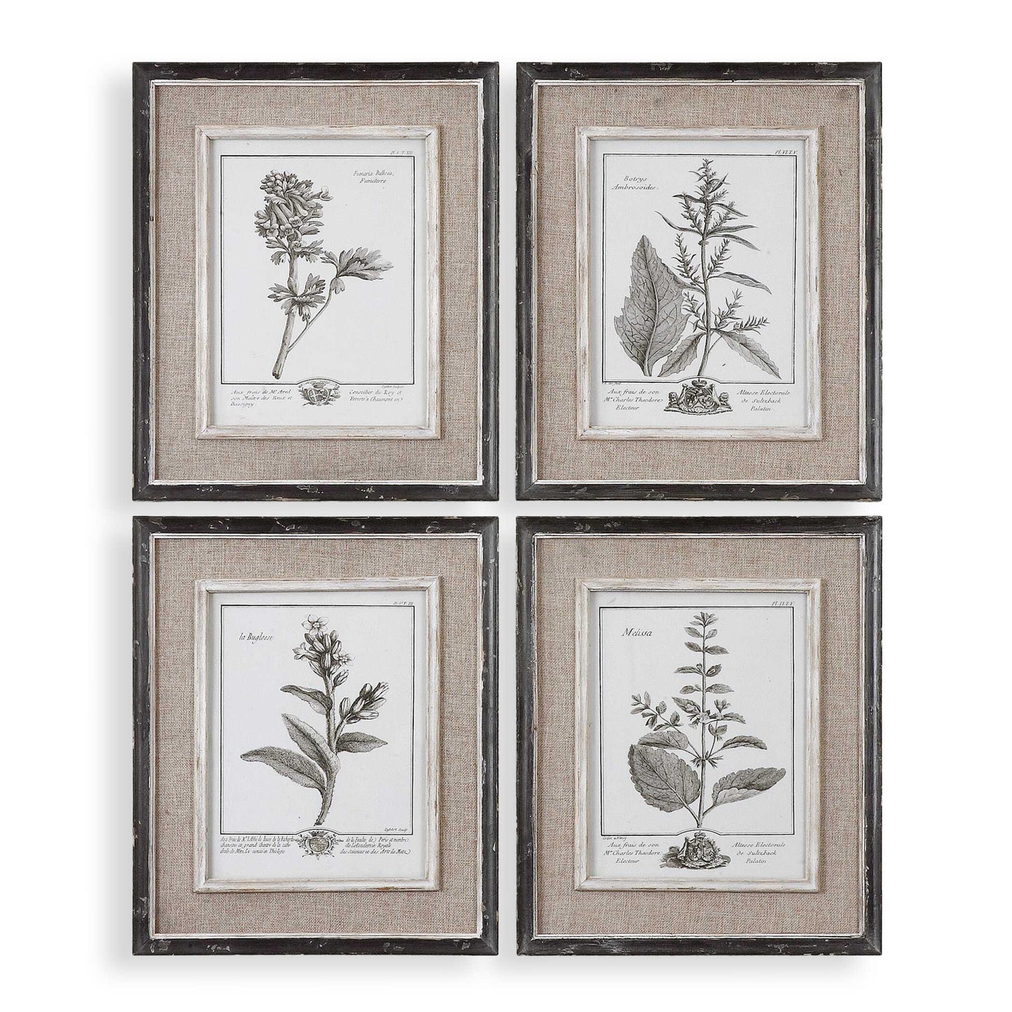 Uttermost Casual Grey Study Framed Art Set/4