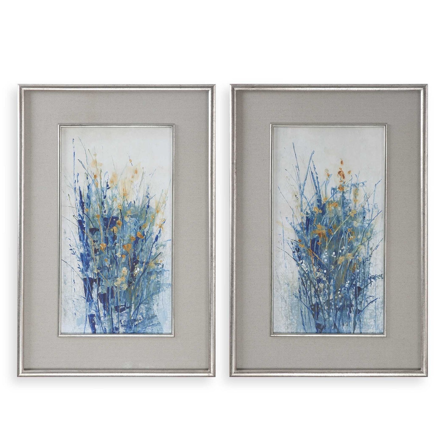 Uttermost Indigo Florals Framed Art Set/2