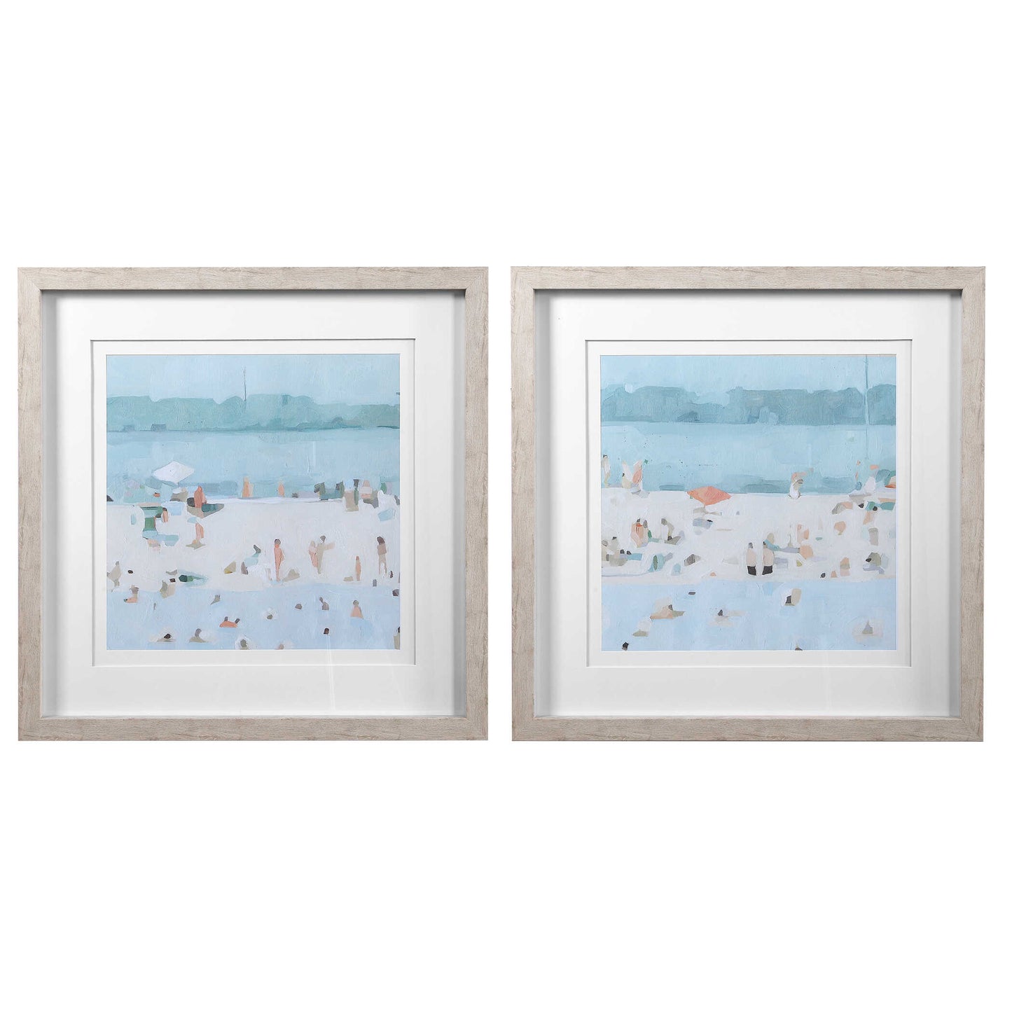 Uttermost Sea Glass Sandbar Framed Prints Set/2