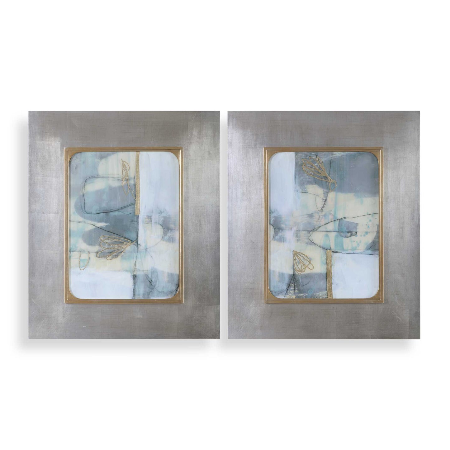 Uttermost Gilded Whimsy Abstract Prints Set/2