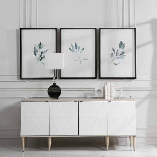 Uttermost Simple Sage Watercolor Prints Set/3