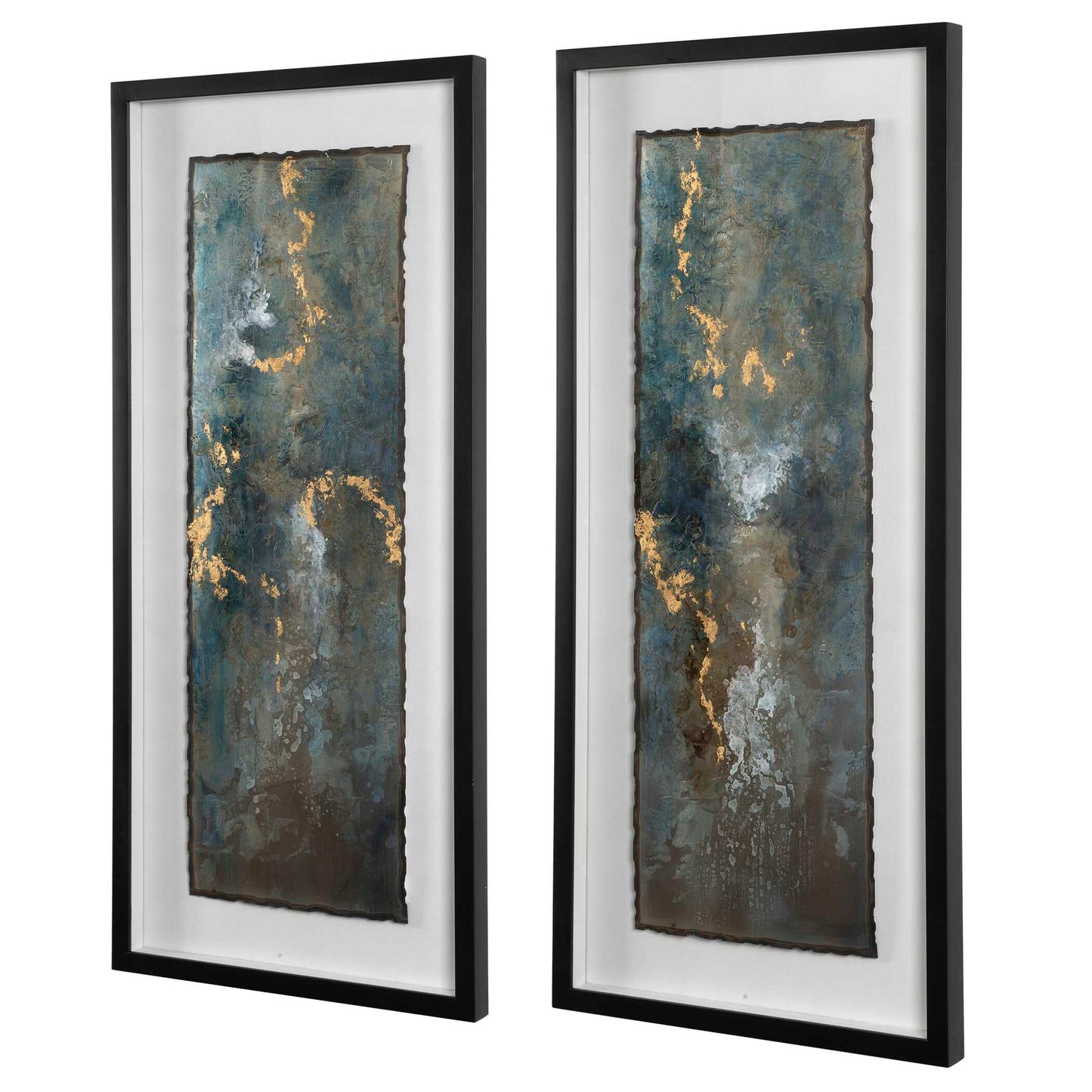 Uttermost Glimmering Agate Abstract Prints Set/2