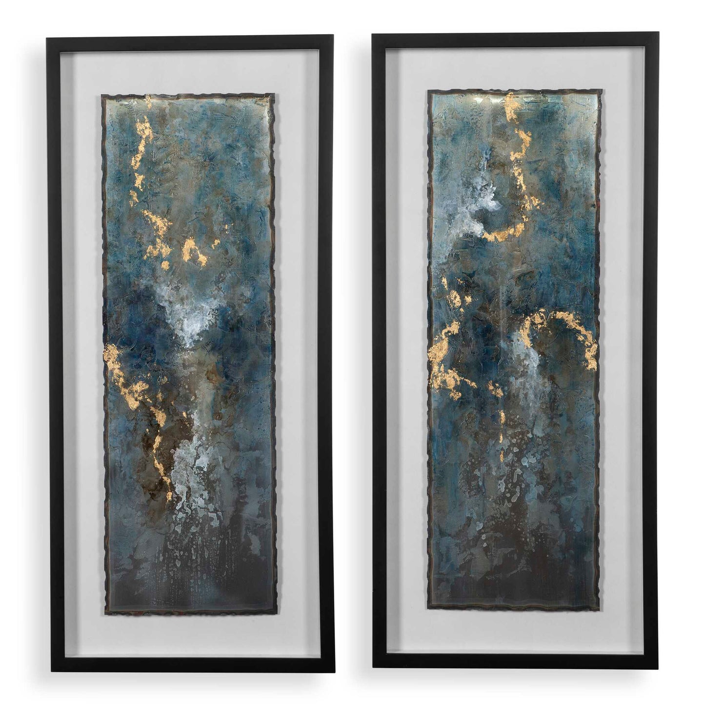 Uttermost Glimmering Agate Abstract Prints Set/2