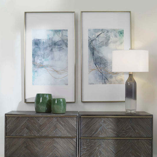 Uttermost Undulating Oro Abstract Prints Set/2