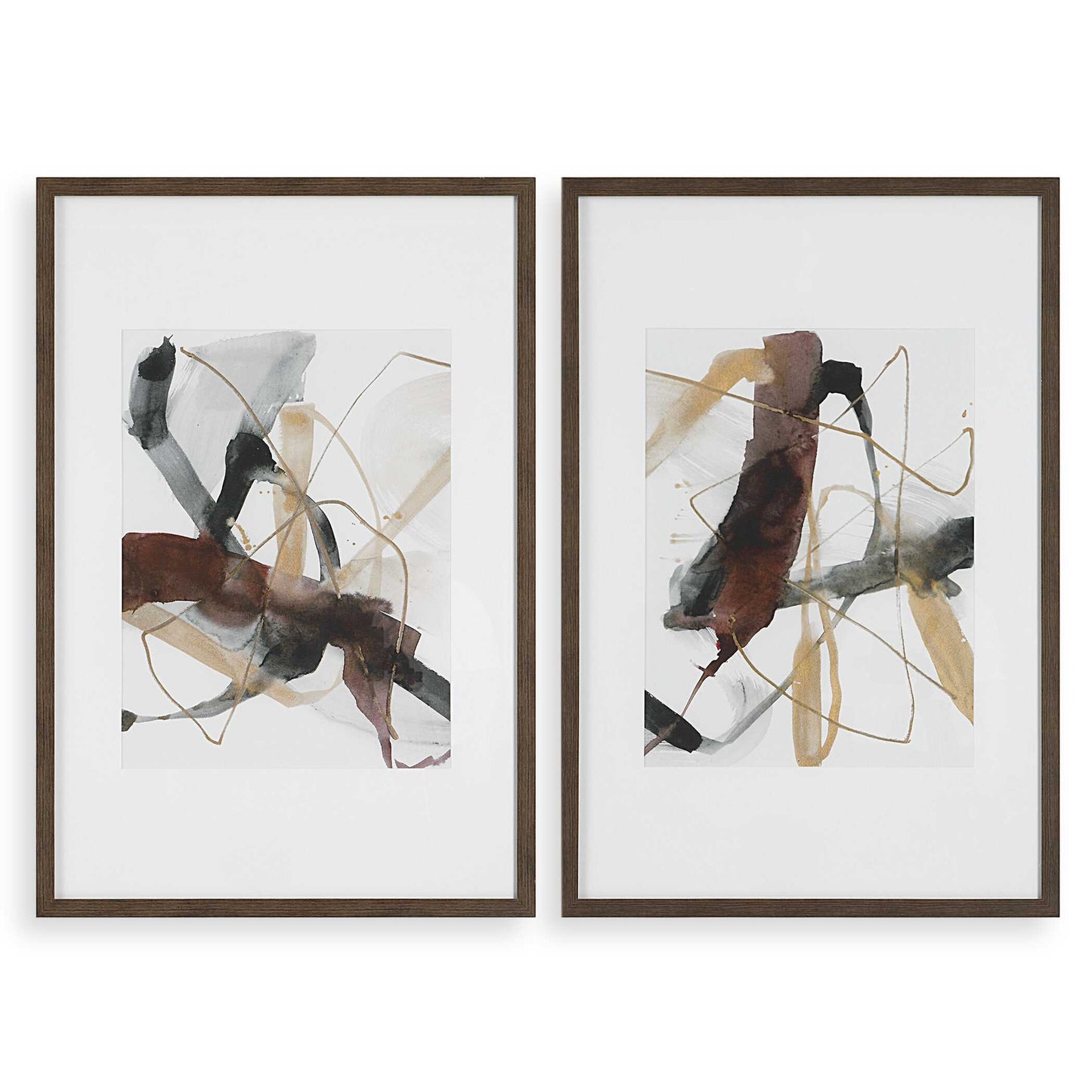 Uttermost Burgundy Interjection Abstract Prints Set/2