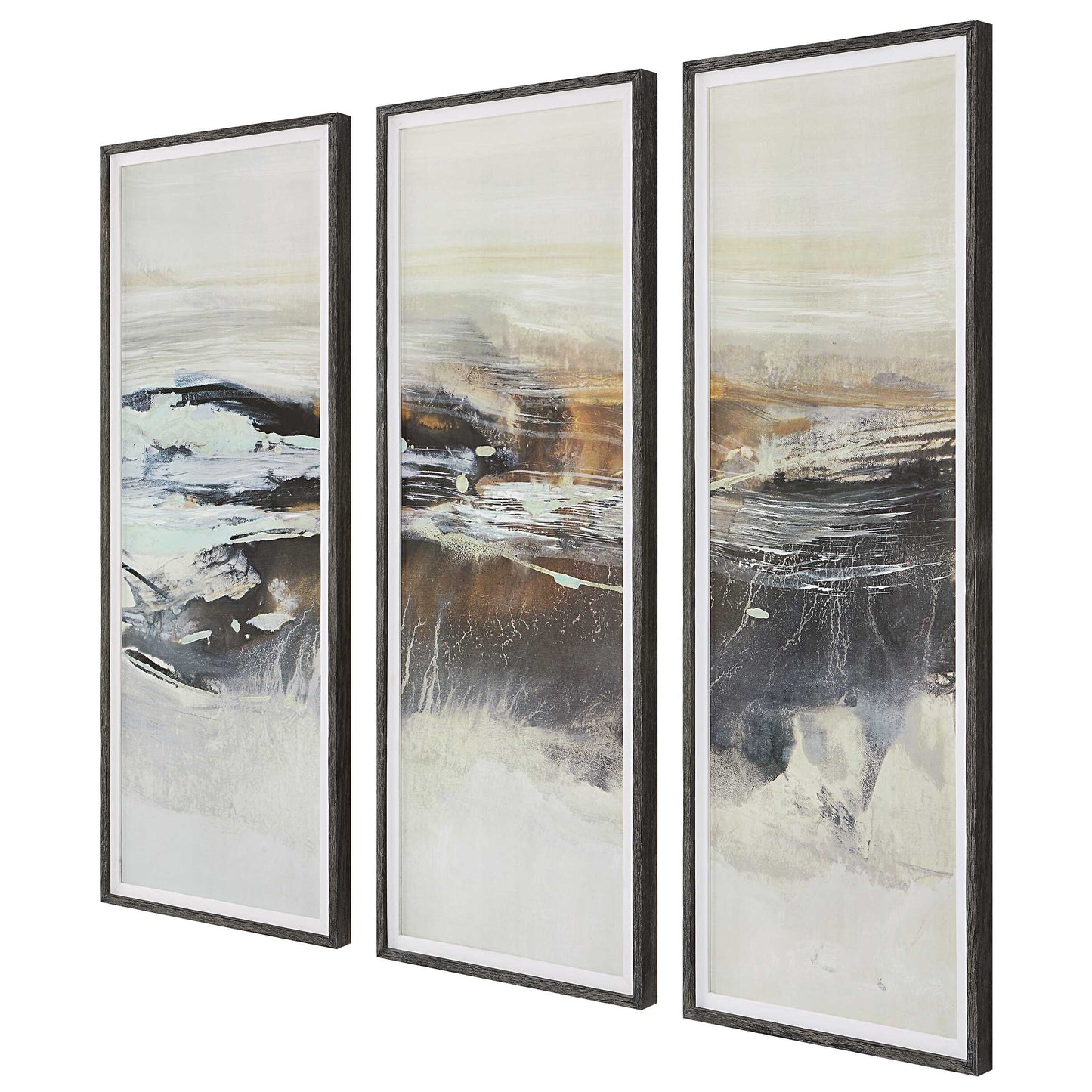 Uttermost Graphite Horizon Framed Prints Set/3