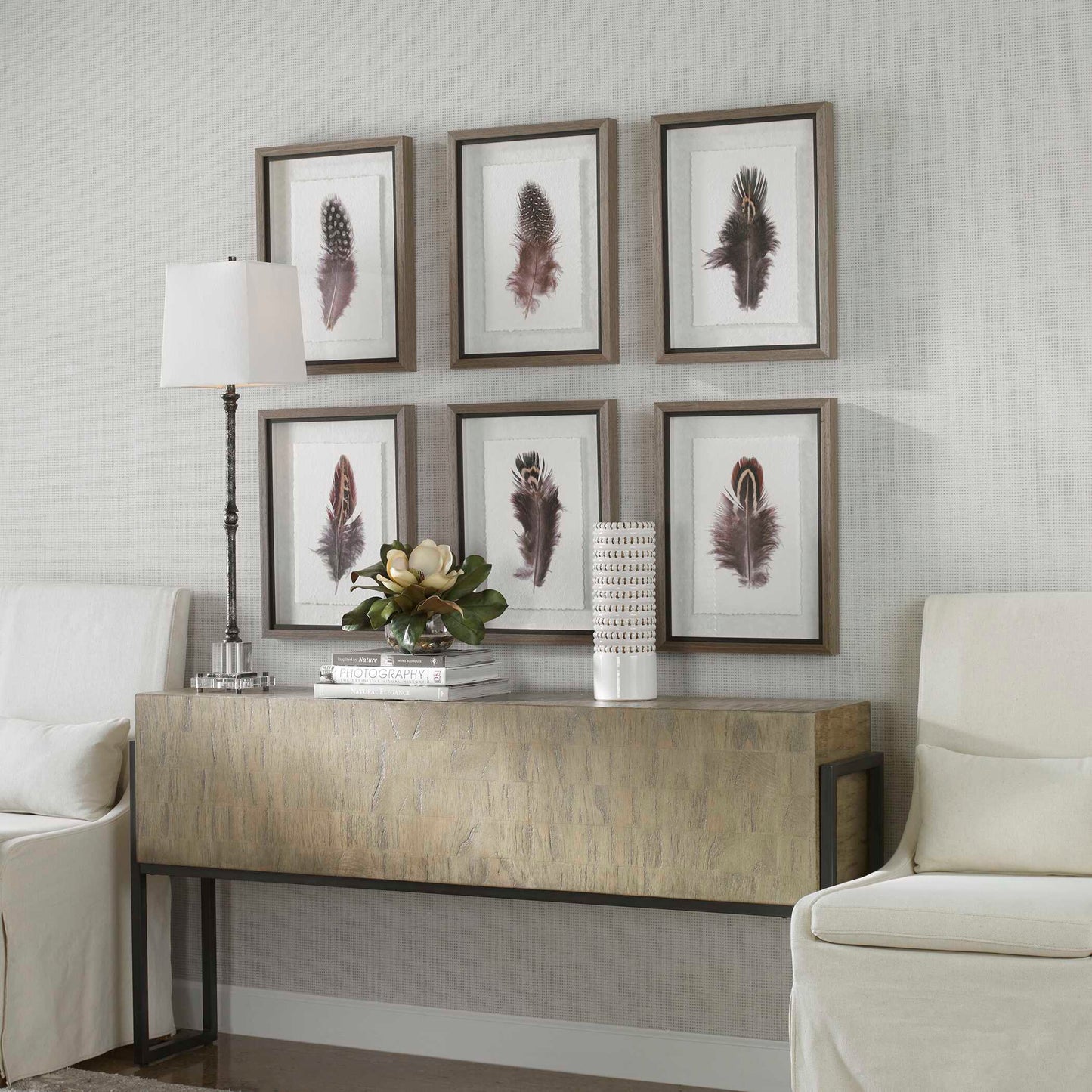 Uttermost Birds Of A Feather Framed Prints Set/6