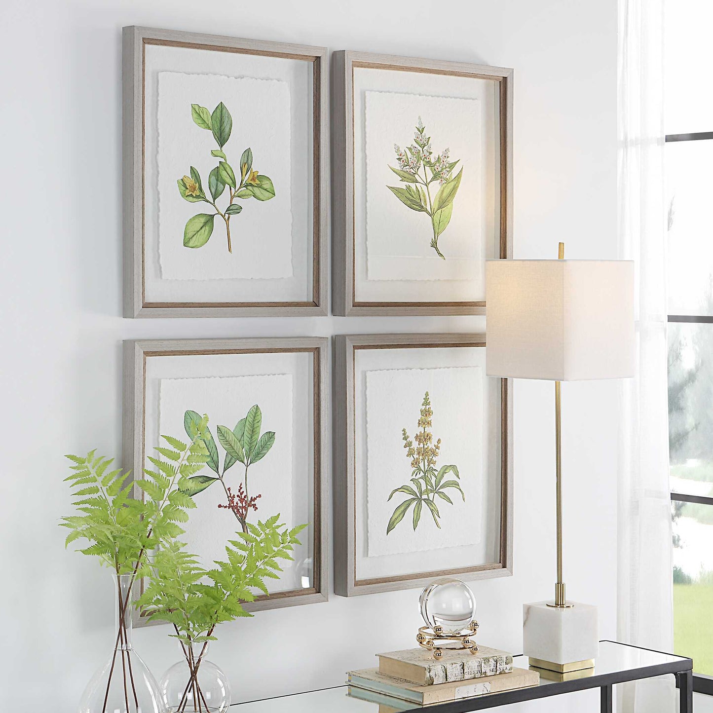 Uttermost Wildflower Study Framed Prints Set/4