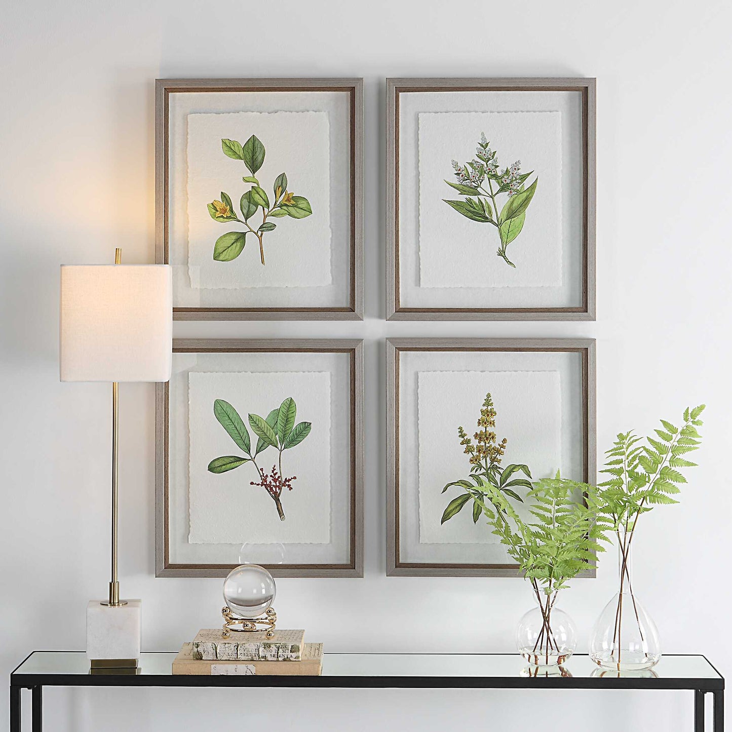 Uttermost Wildflower Study Framed Prints Set/4
