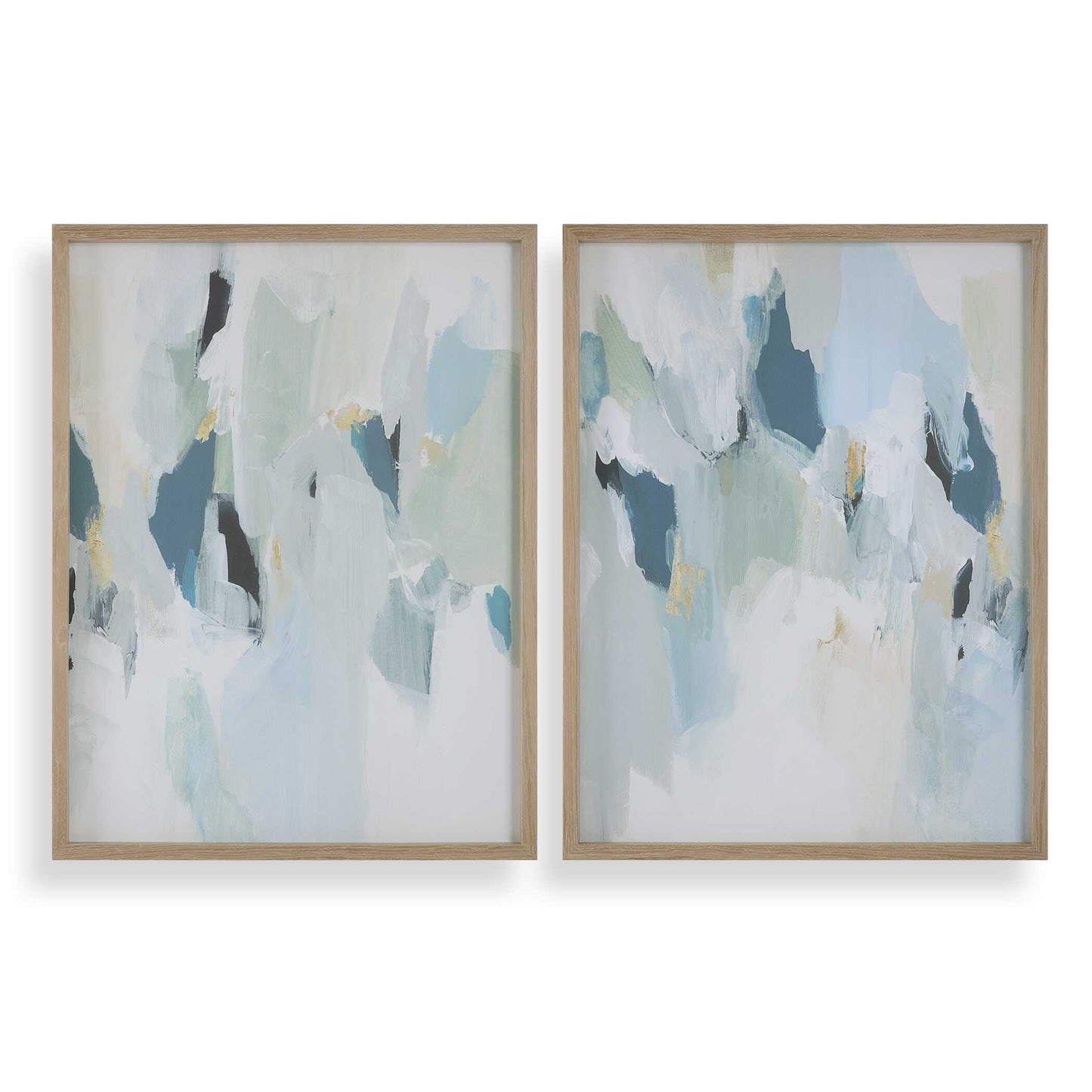 Uttermost Seabreeze Abstract Framed Canvas Prints Set/2