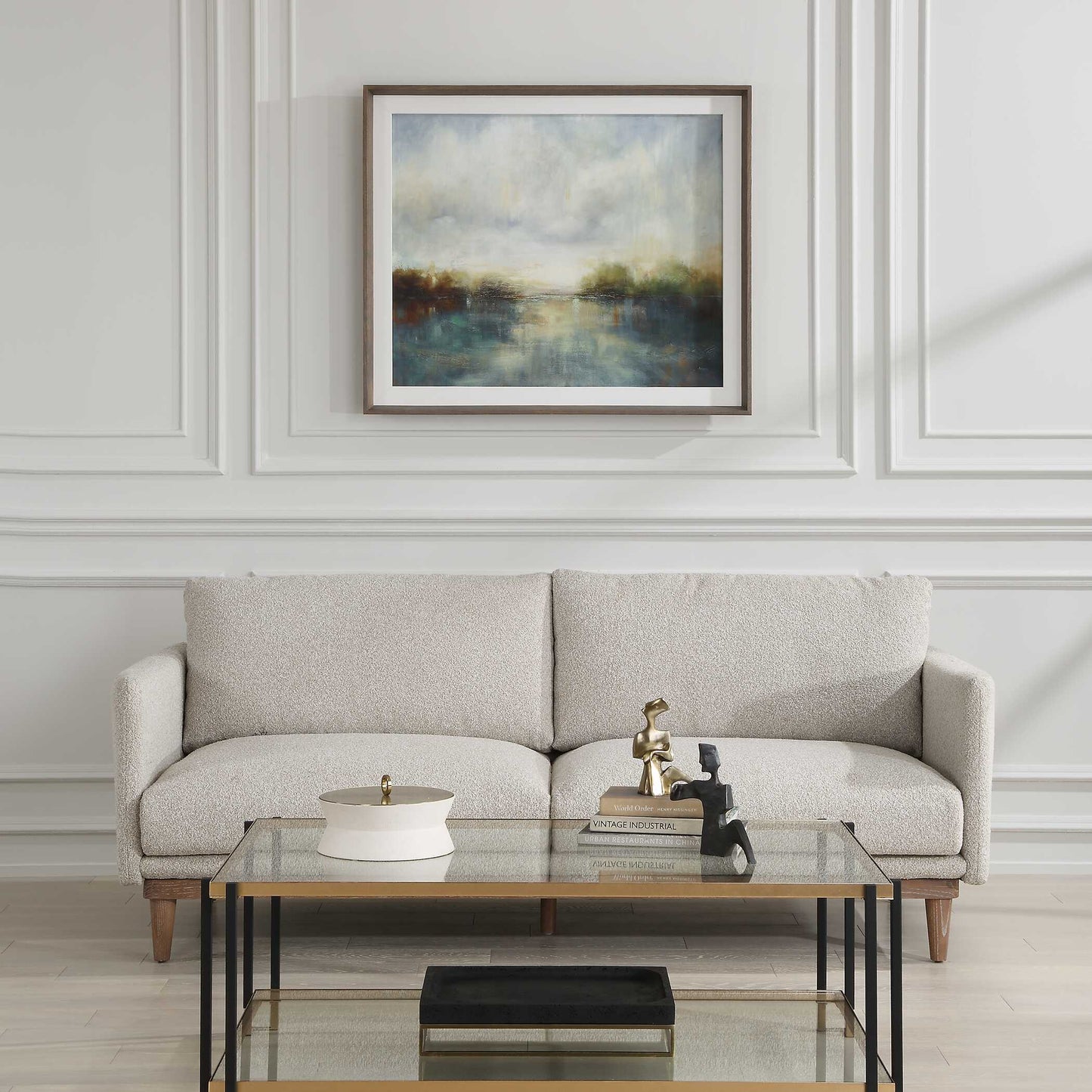 Uttermost Blue Reverie Framed Abstract Lake Print