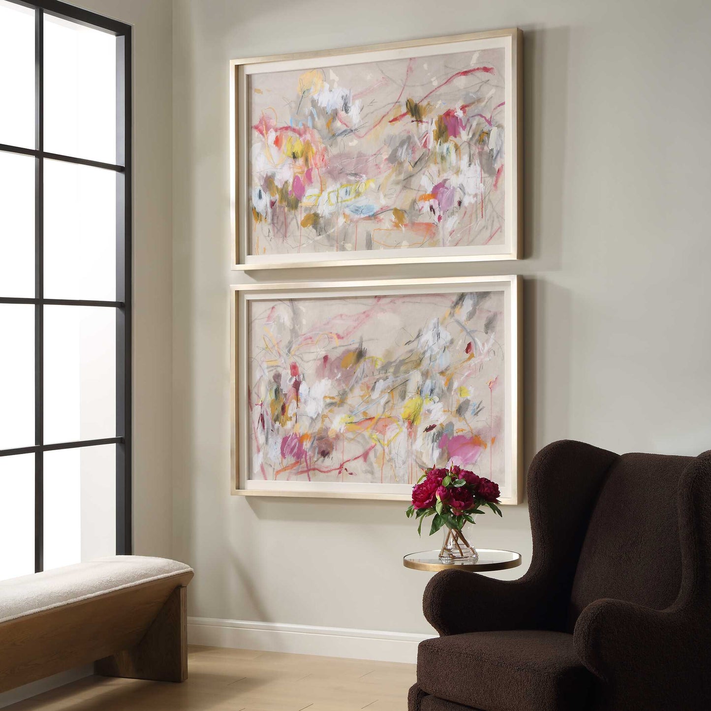 Uttermost Metropolitan Rush Abstract Prints Set/2