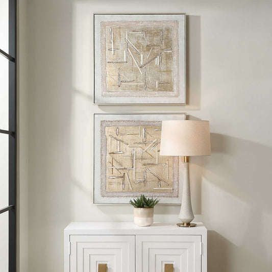 Uttermost Unpredictable Hand Painted Canvases Set/2