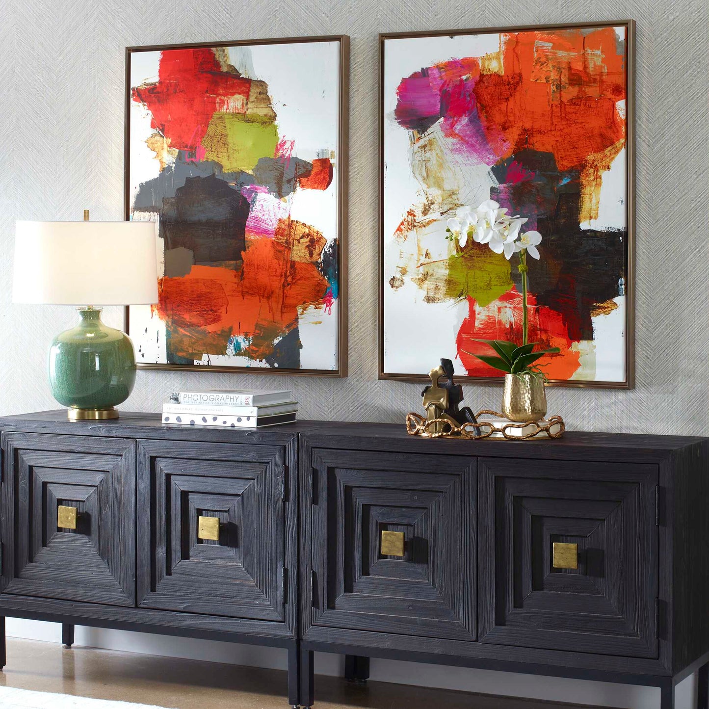 Uttermost Tried And True Framed Abstract Art Set/2
