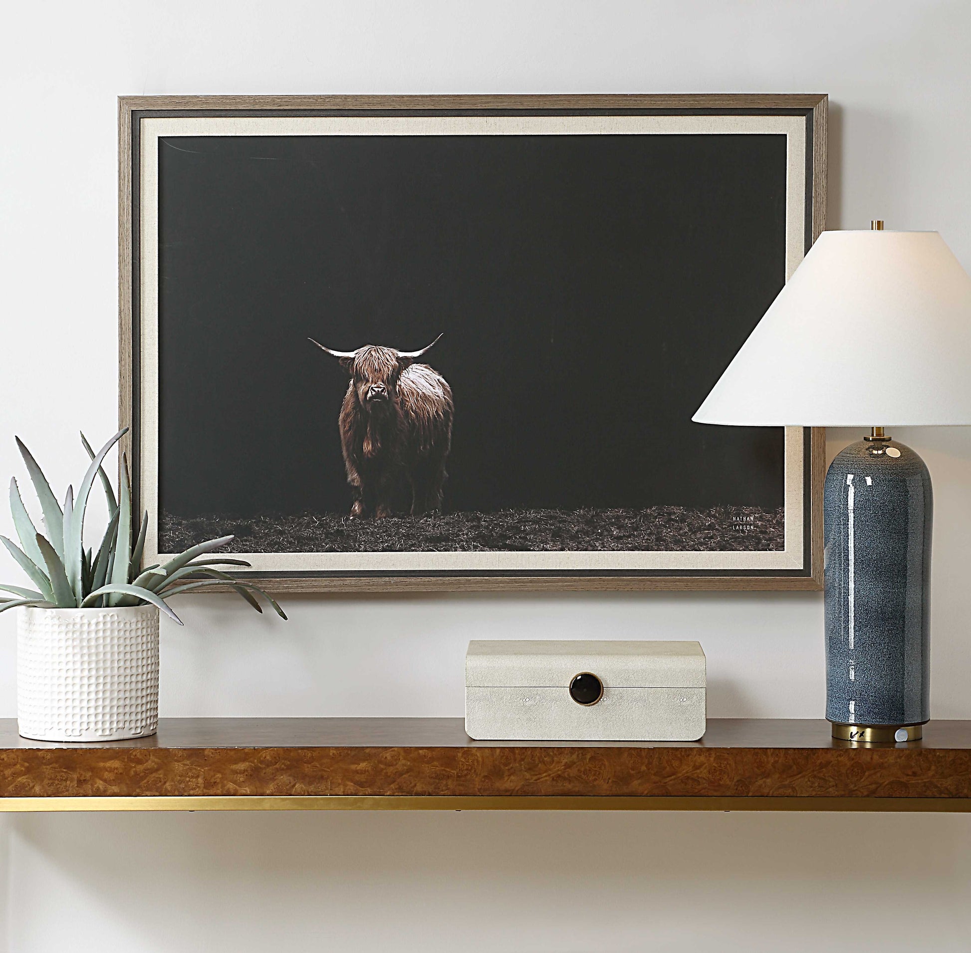 Uttermost King Of The Hill Framed Bovine Print