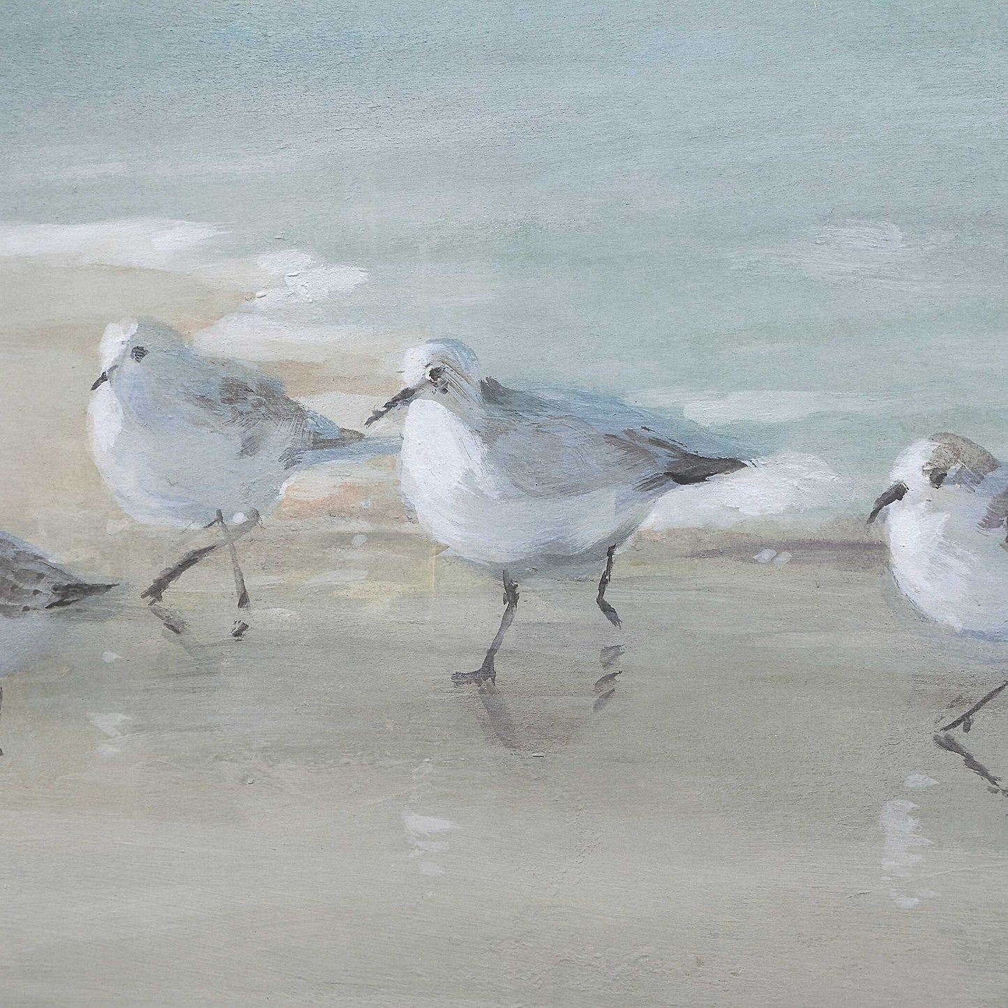Uttermost Tranquil Shorebirds On The Sand Framed Print