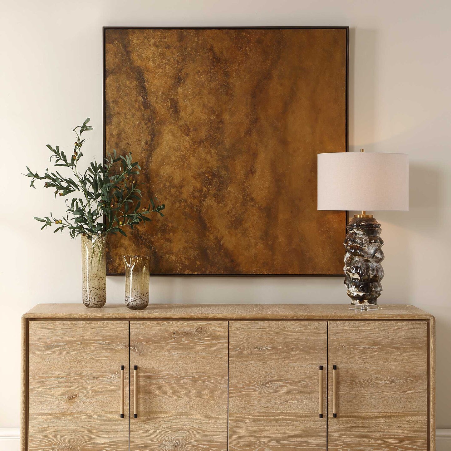 Uttermost Burn Hand Painted Canvas