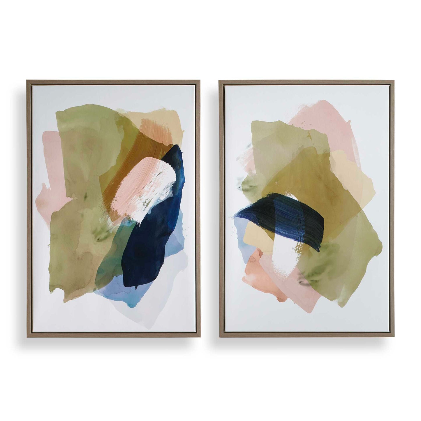 Uttermost Abstract Afternoon Framed Canvases Set/2