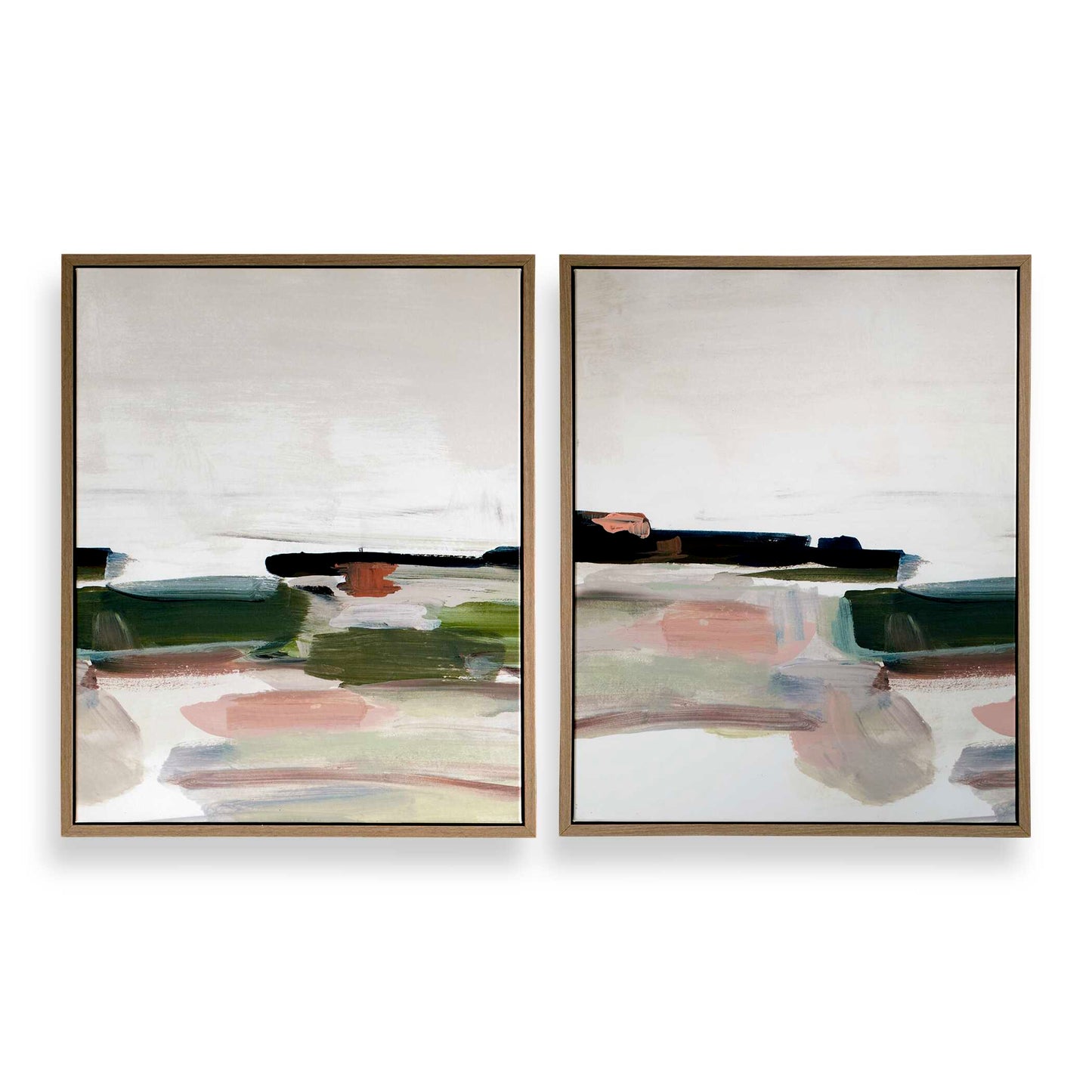 Uttermost Just Peaking Framed Abstract Prints Set/2