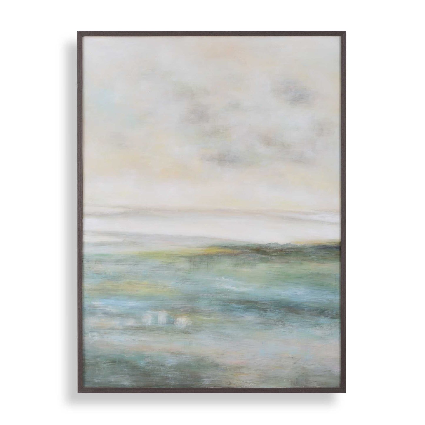 Uttermost Awakening Hand Painted Landscape Art - Blue,Brown,Green,White,Yellow