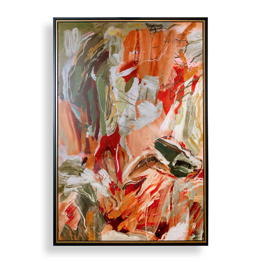 Uttermost Garden City Abstract Art - Black,Green,Orange,Pink,Purple,Red,White,Yellow