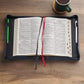 Be Still Serene Roses Blue Faux Leather Bible - Psalm 46:10