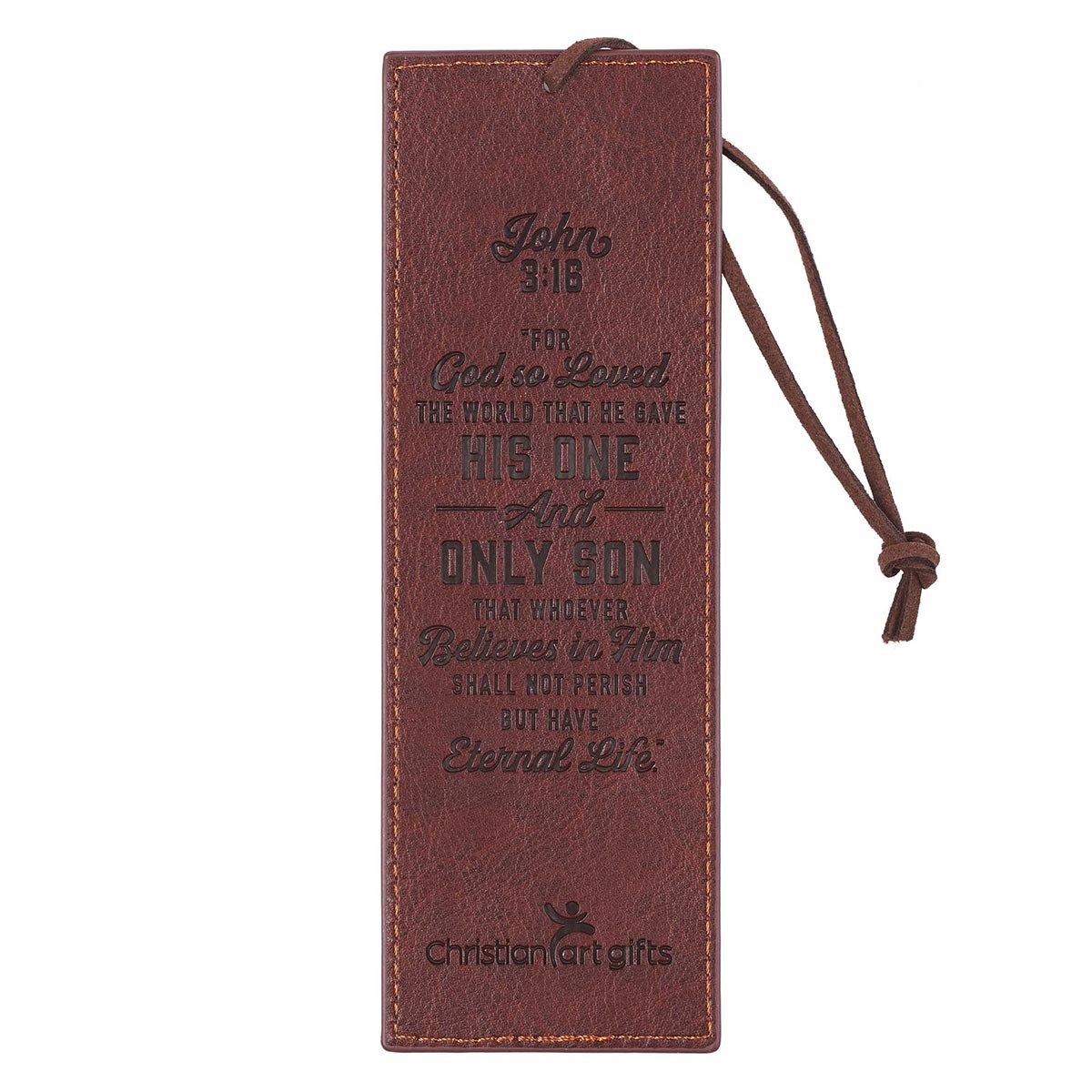 John 3:16 Leather Bookmark