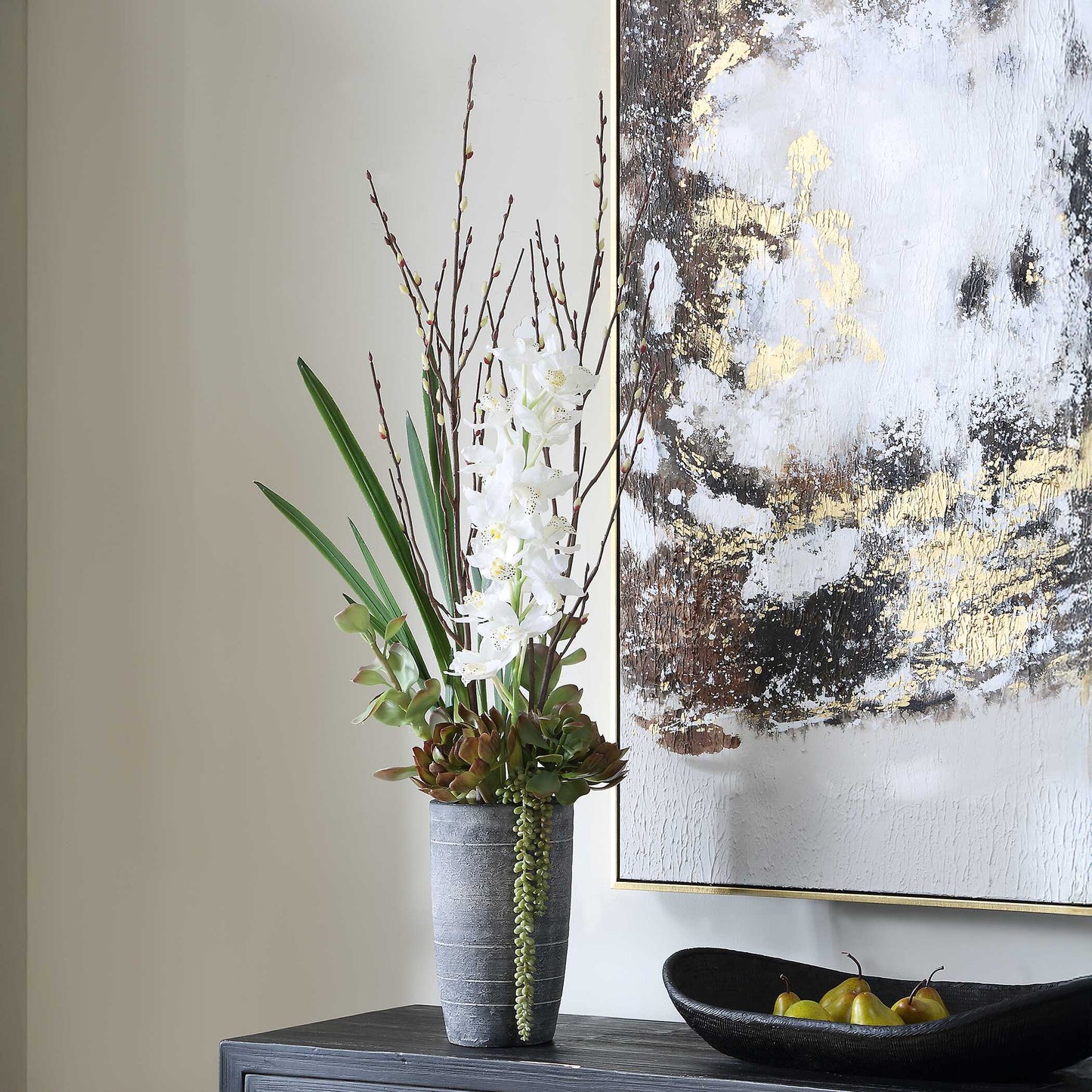 Uttermost Eterna Orchid Centerpiece & Vase