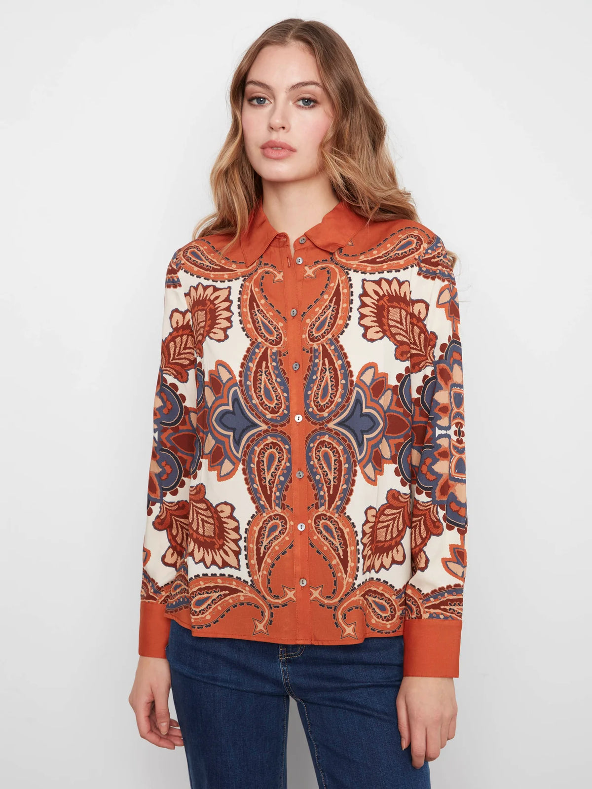 Charlie B Long Sleeve Print Shirt