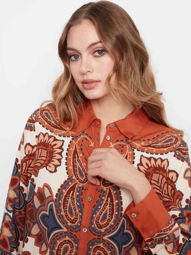 Charlie B Long Sleeve Print Shirt
