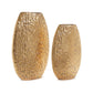 Etched Gold Metal Vase