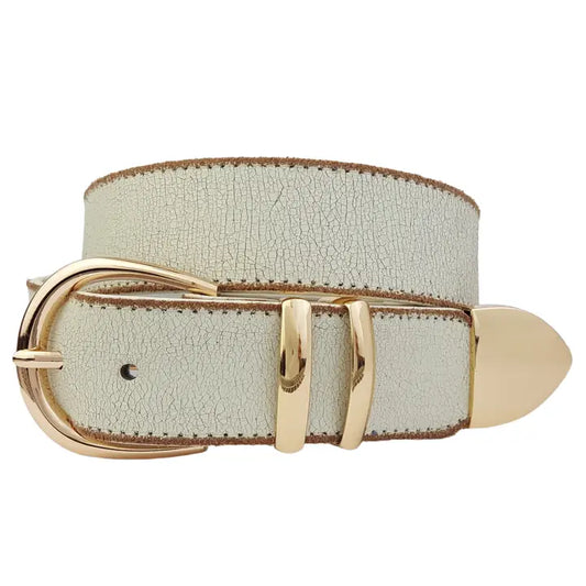 Genuine Leather Belt with Burnt Edge