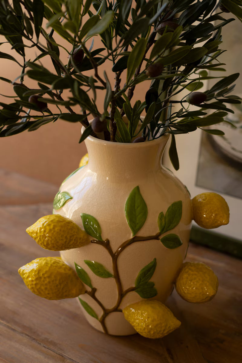 Lemon Ceramic Vase