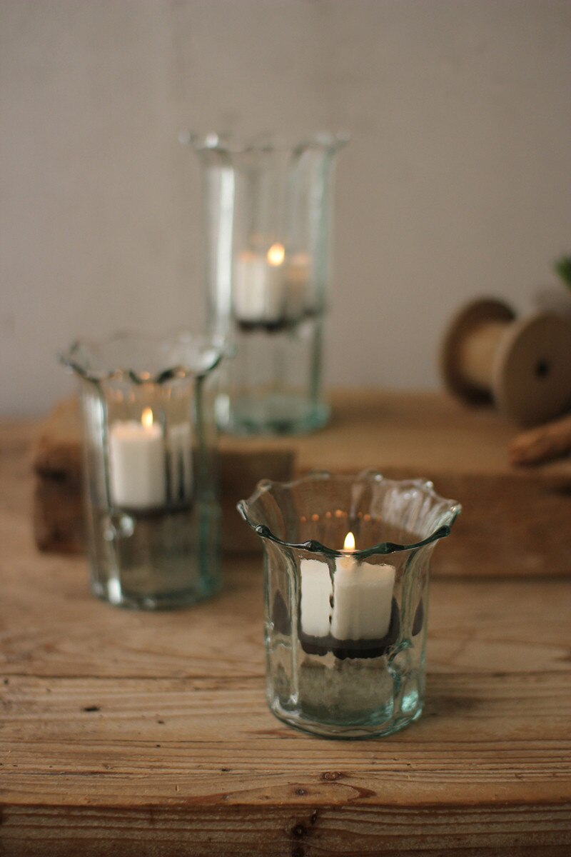 Recycled Glass Candle Cylinders