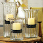 Ribbed Glass Candle Cylinder