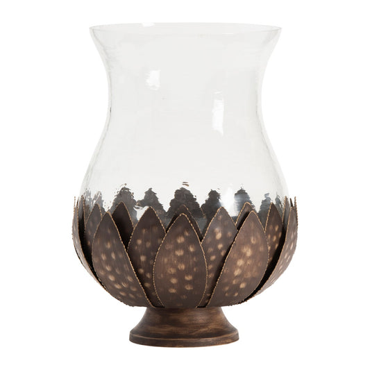 Crestview Large Oasis Hand Finished Metal Hurricane