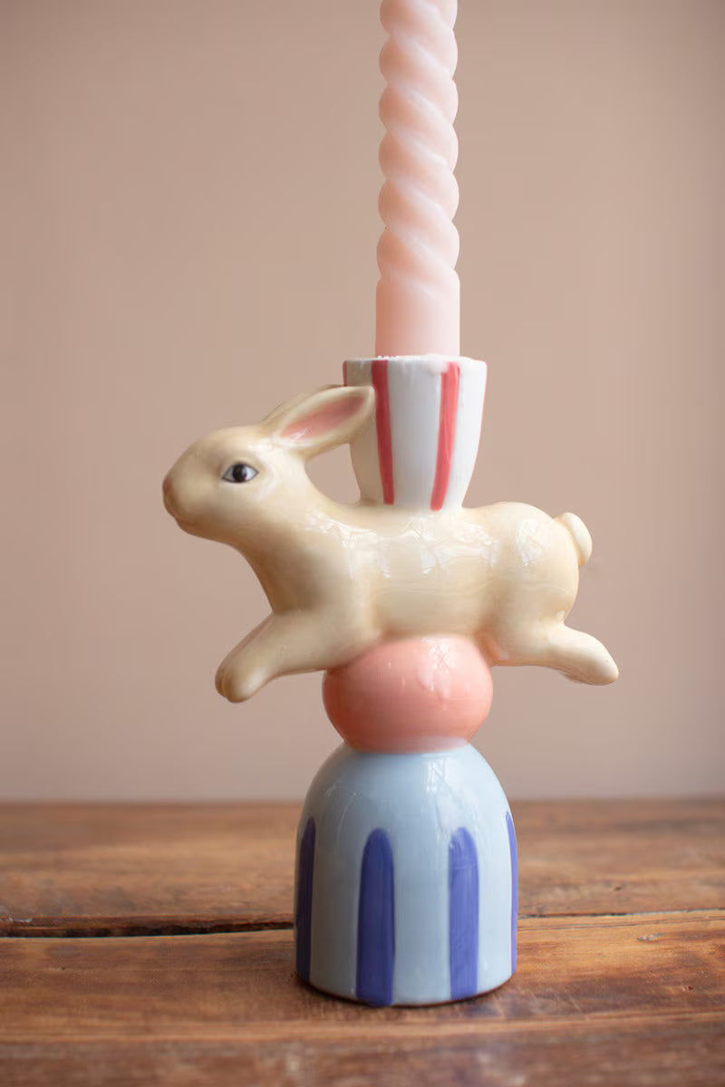 Easter Bunny Taper Candle Holders