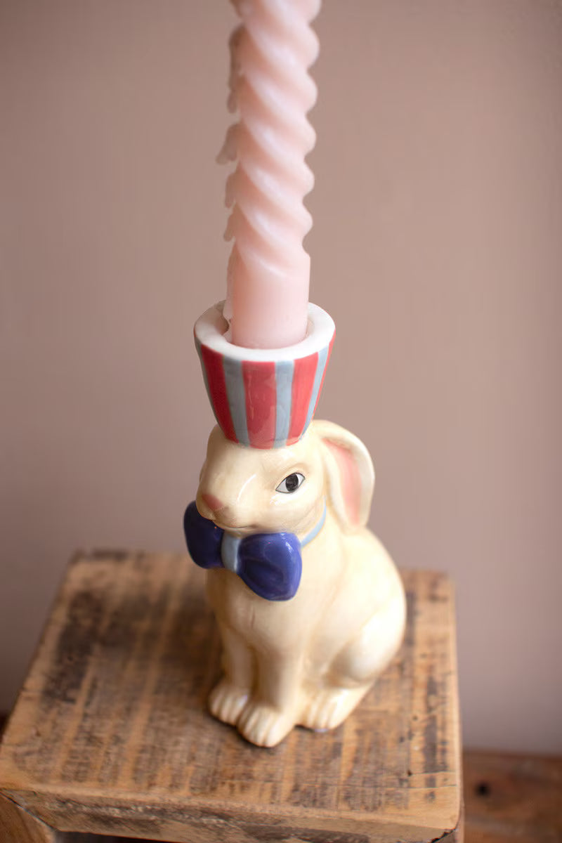 Easter Bunny Taper Candle Holders