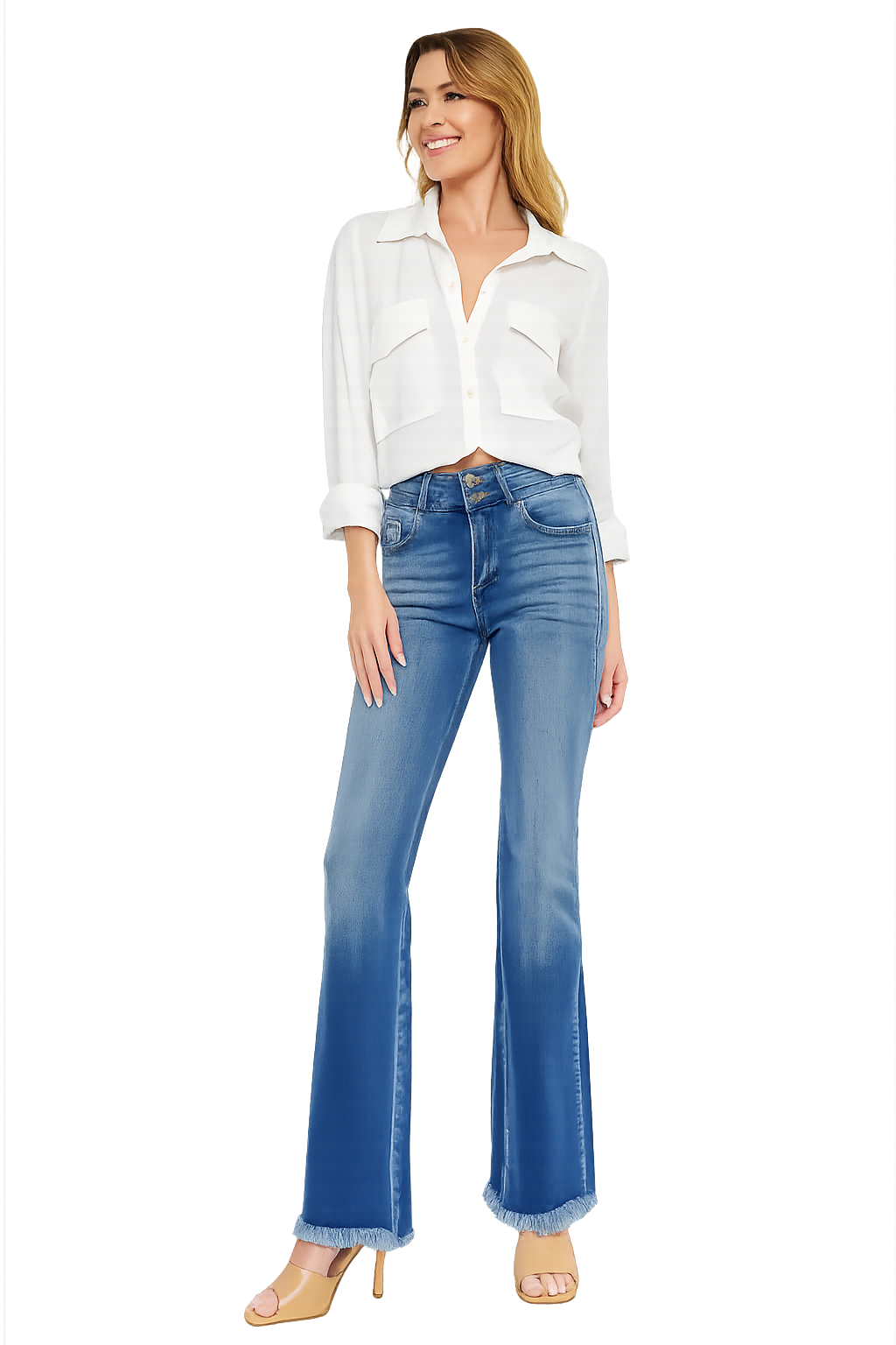 Kan Can Jeans Frayed Hem