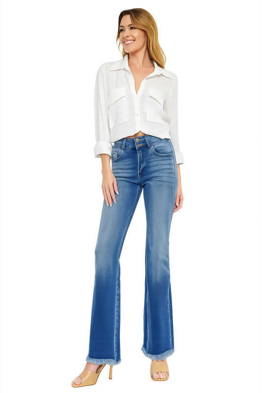 Kan Can Jeans Frayed Hem