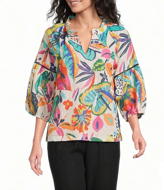 Colorful, Floral Blouse