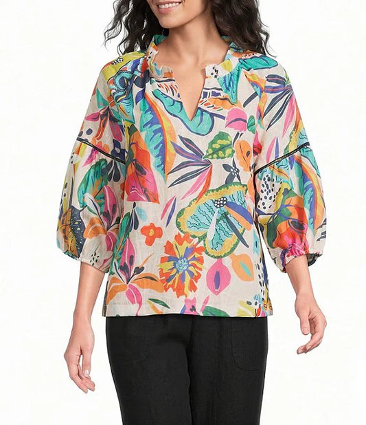 Colorful, Floral Blouse