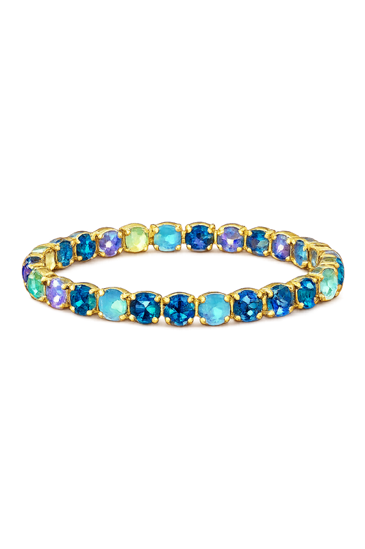 Cyrstal on Gold Bracelet Multi Colors