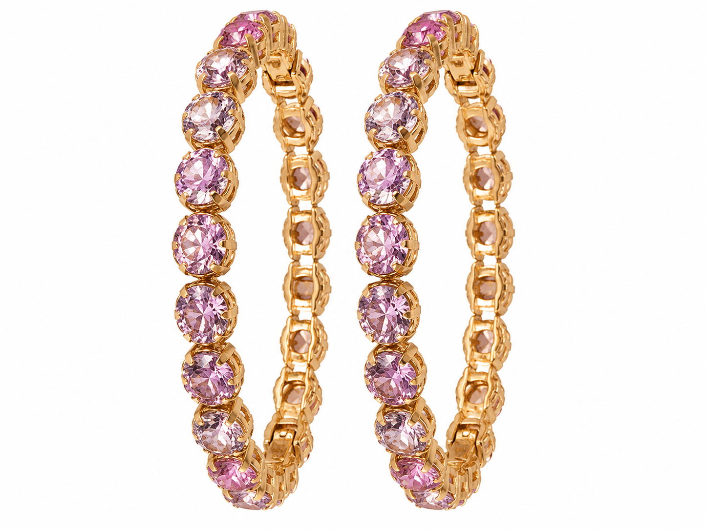Cyrstal on Gold Bracelet Multi Colors