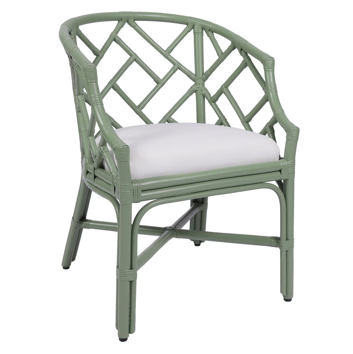 Chippendale Rattan Barrel Chair