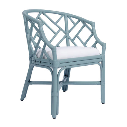Chippendale Rattan Barrel Chair