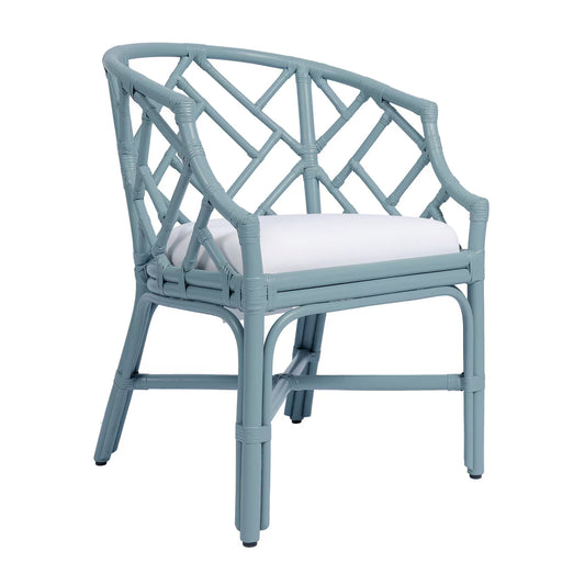 Chippendale Rattan Barrel Chair